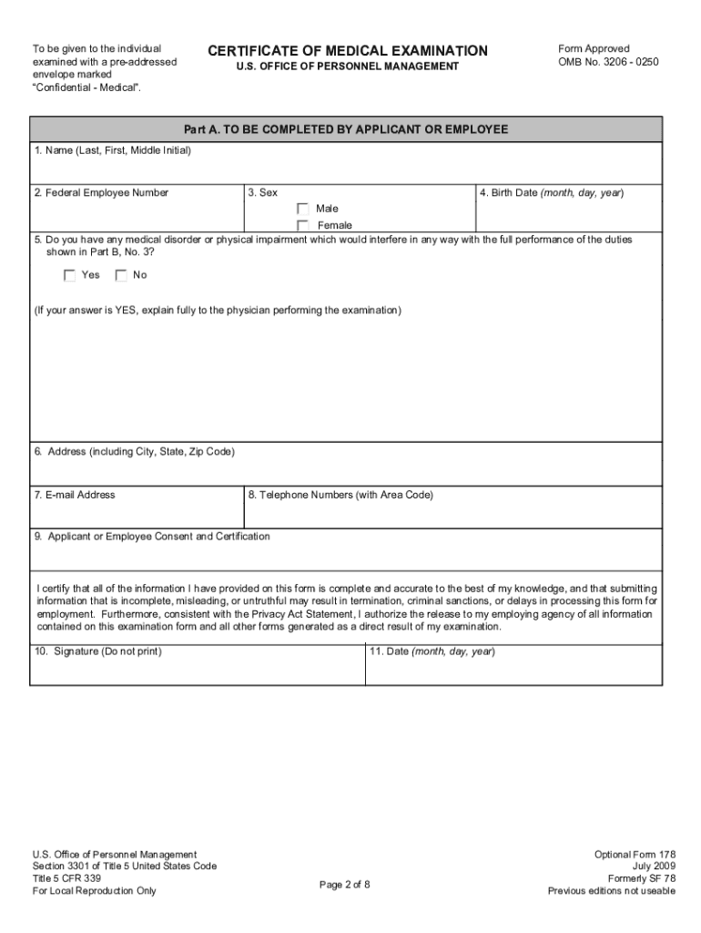  Optional Form 178 2009-2024