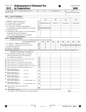 Ca Form 5806 Instructions