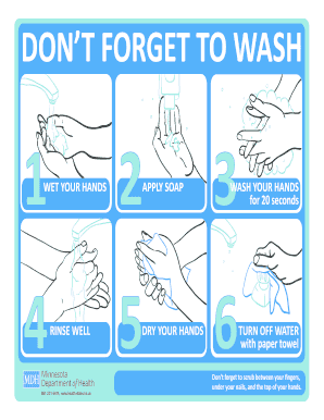 Don&amp;#39;t Forget to Wash PDF Health State Mn  Form