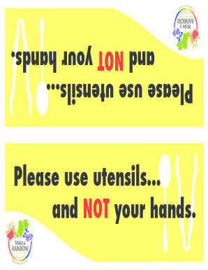 Please Use Utensils, Not Your Hands the Lunch Box Thelunchbox  Form