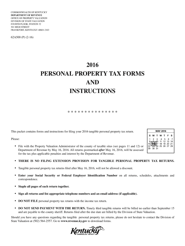  Form 62a500 2016