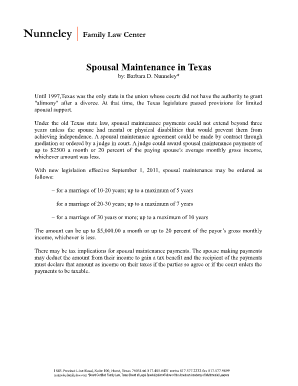 Emergency Spousal Support and Shelter Letter Texas  Form