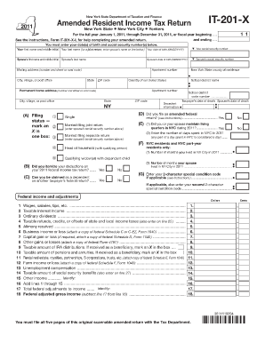 It 201 X the New York State Department of Taxation and Tax Ny  Form