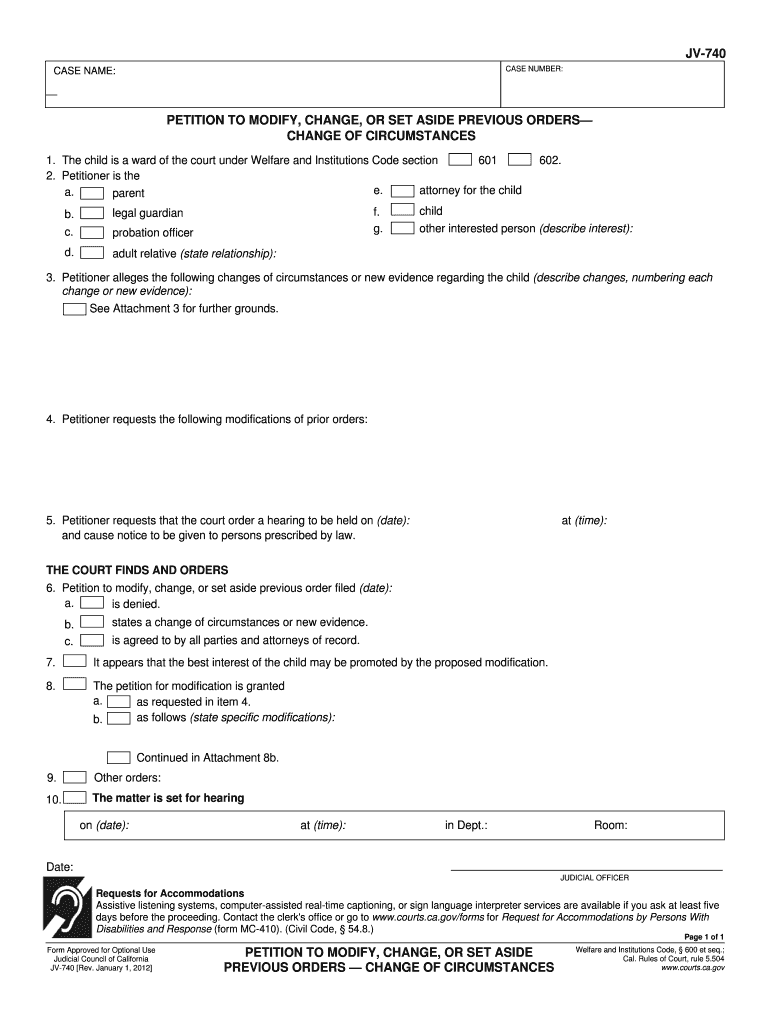 Fillable California Court Forms