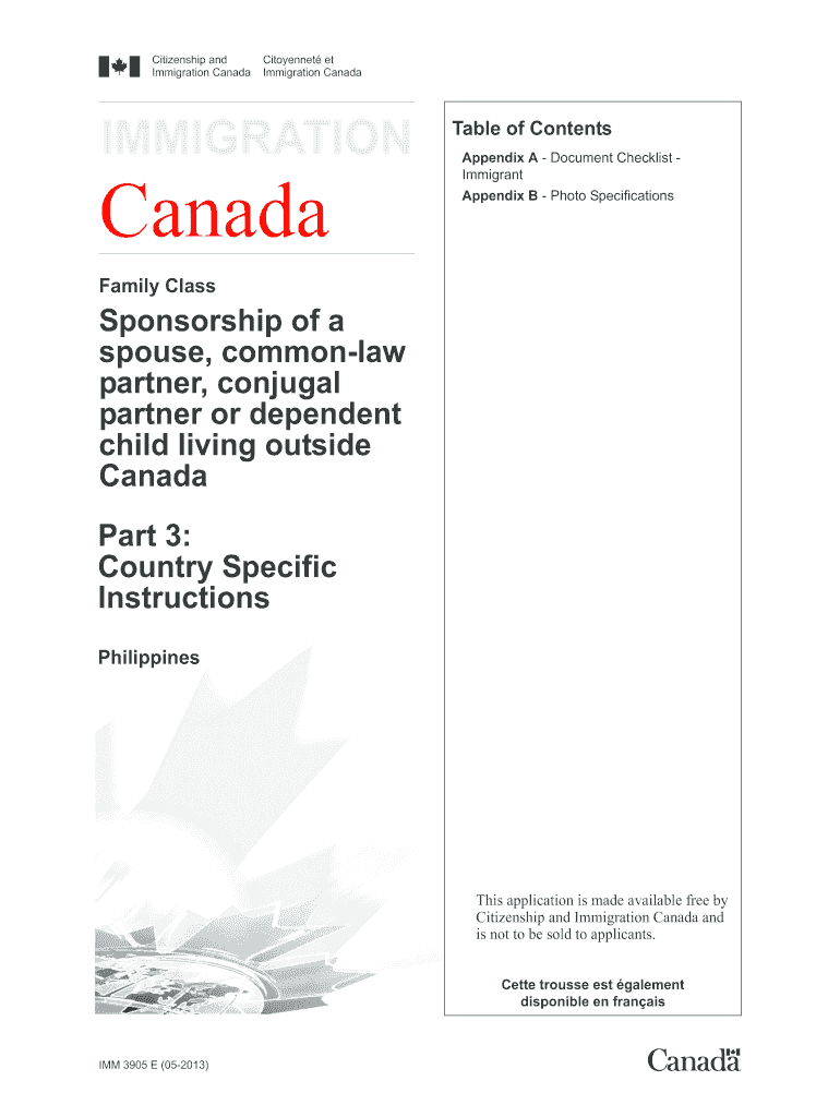  Application Form for Canadian Migration 2014