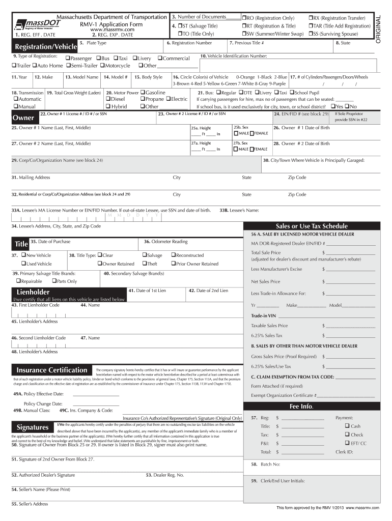  Rmv Massachusetts Registry of Motor Vehicles 2013-2024