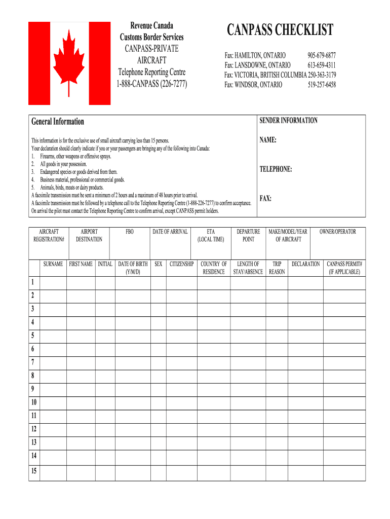 Canpass Form