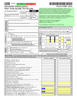 Oklahoma 511nr  Form