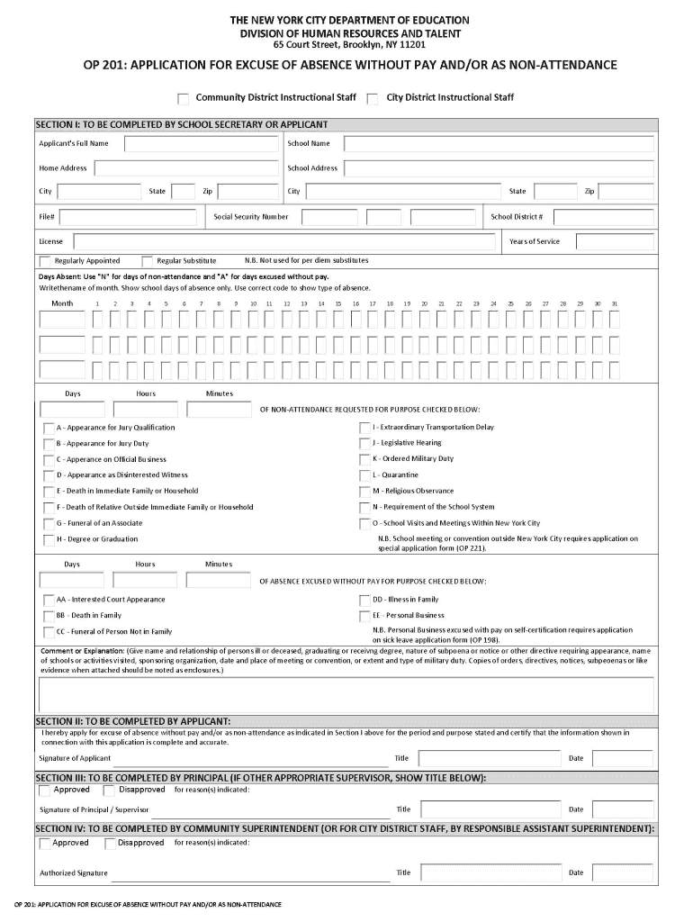 Nyc Doe Personal Day Request Form