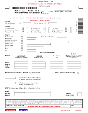 Rct 101 Form Fillable