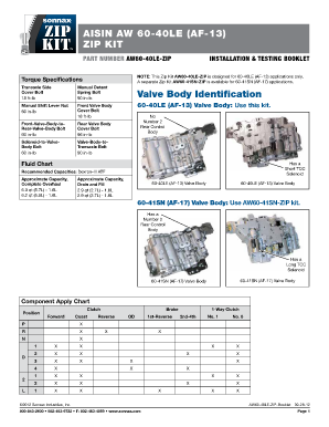 Aw60 40le Atsg PDF  Form