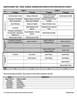 Grade 12 Stem Subjects Module PDF  Form