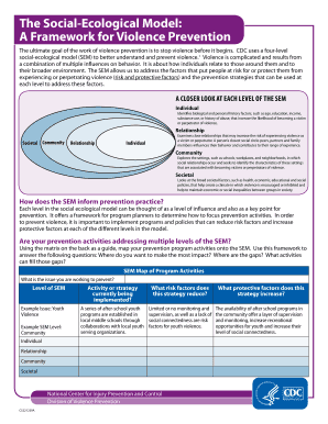 The Social Ecological Model DVP Cdc  Form