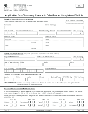  Unregistered Vehicle Permit Nt 2013