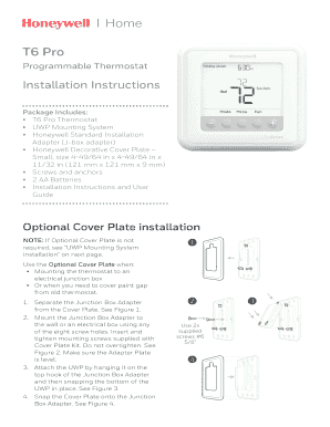 Honeywell T6 Installation Manual PDF  Form