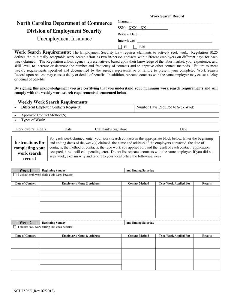  Ncui 506e Form 2012