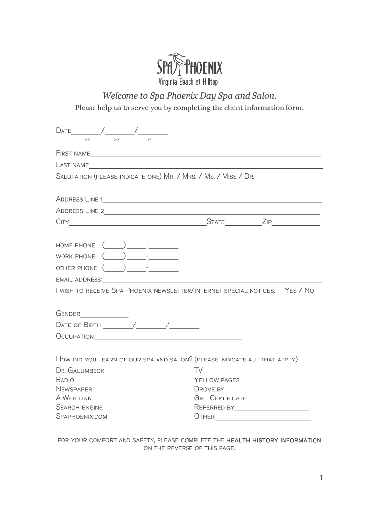 Client Intake Form