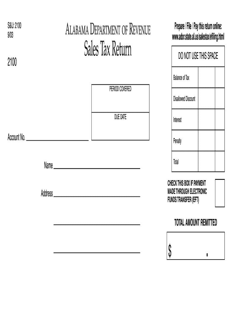  Alabama Sales Tax Return Form 2016