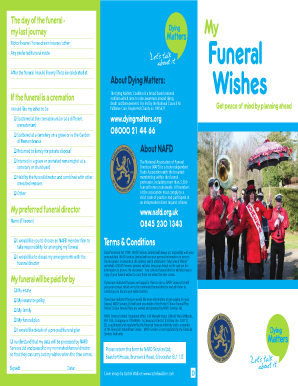 Funeral Wishes  Form