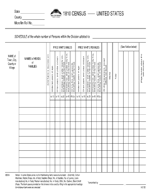 1810 Census Form