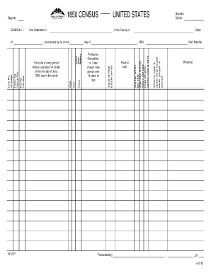 1850 Census Form