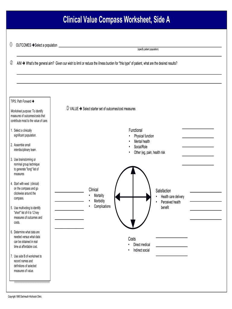 Values Compass Worksheet  Form