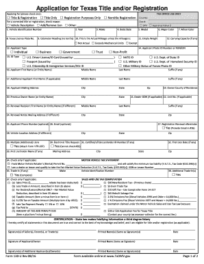 Texas 130 U Form