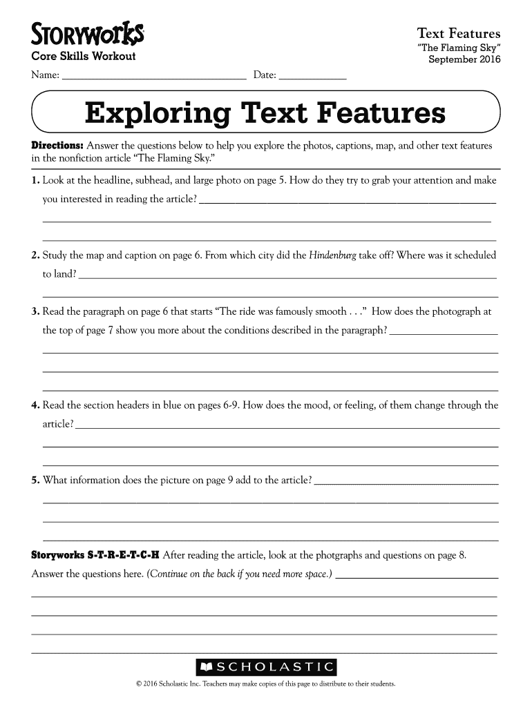 The Flaming Sky Quiz Answer Key  Form