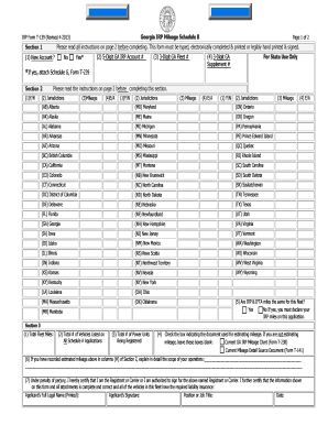 IRP Form T 139 Georgia IRP Mileage Schedule B 2