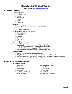 Quality Counts Test Answers  Form