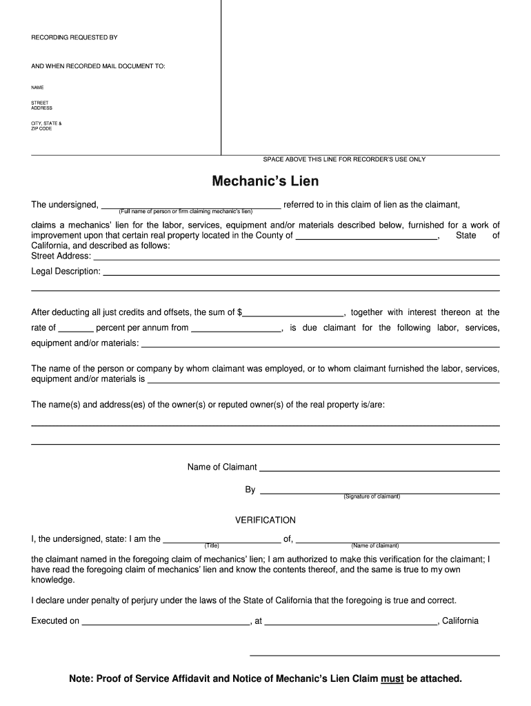 Get and Sign California Mechanics Form