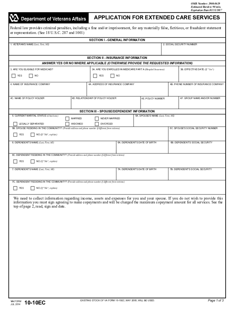  Va Form 10 10ec 2014