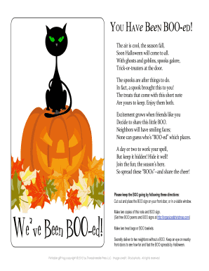 Boo Poem Printable  Form