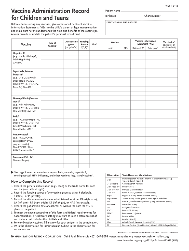 Immunization Record Card - Fill Out and Sign Printable PDF Template   signNow