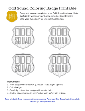 Odd Squad Coloring Pages  Form