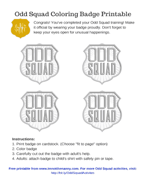 odd squad printable coloring pages