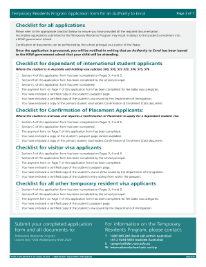 Temporary Resident Program Application Form