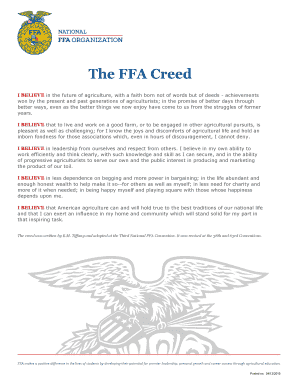 Ffa Cred  Form