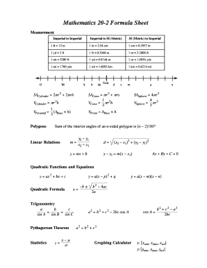 FM11 Formula Sheet