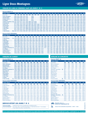 Horaire Ligne Deux Montagnes  Form