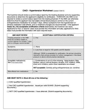 Caci Hypertension Worksheet  Form