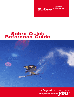 Sabre Quick Reference Guide PDF  Form