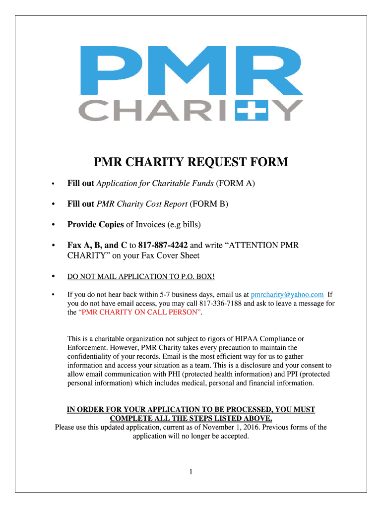 Pmr Charity  Form