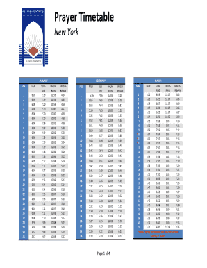 Al Khoei Prayer Timetable  Form