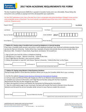 Nar Fee Form Ryerson