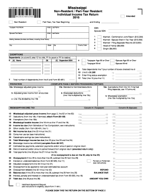 Fillable Mississippi  Form