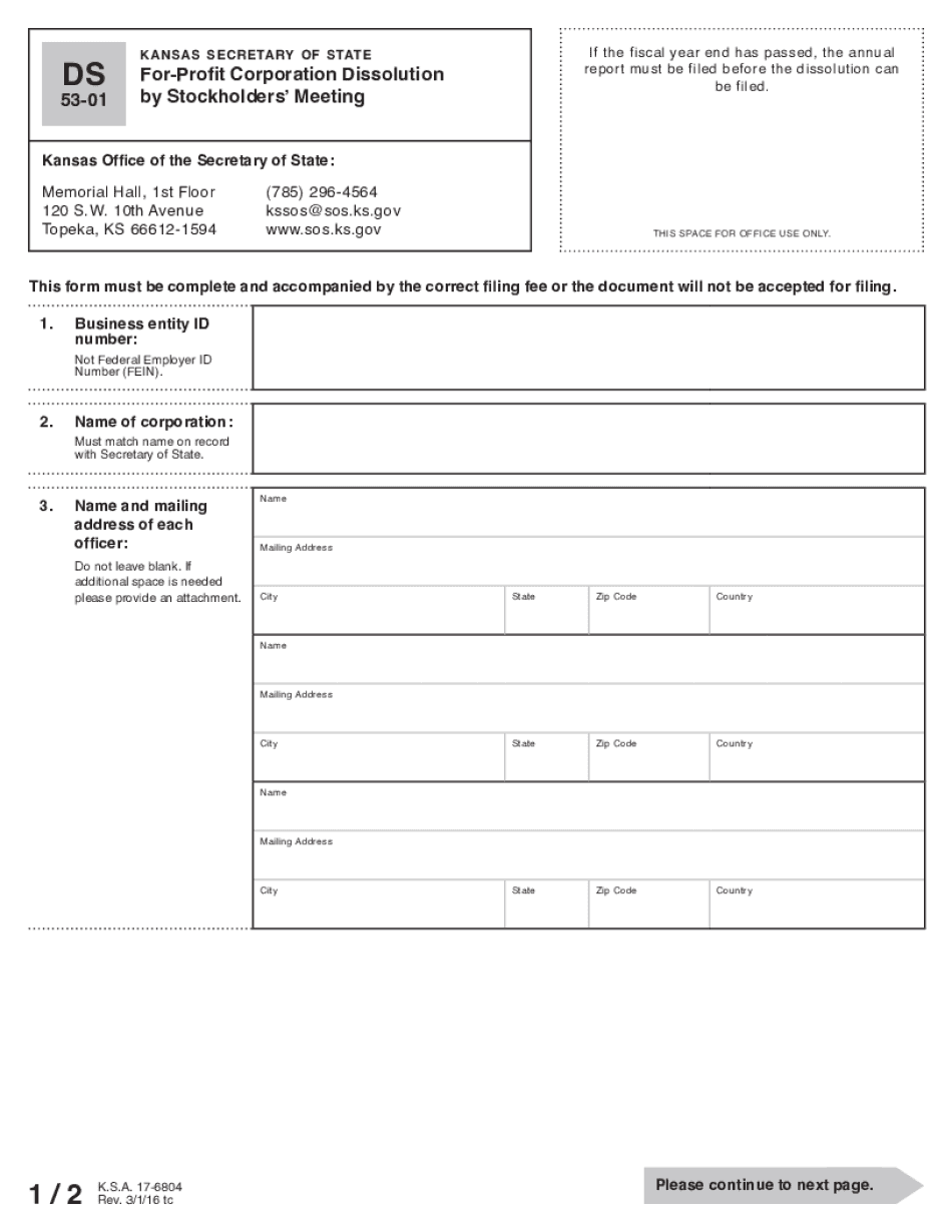  Kansas Office of the Secretary of State Sos Ks 2019