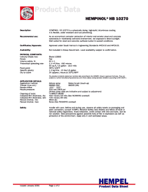 Hempinol Hb 10270  Form