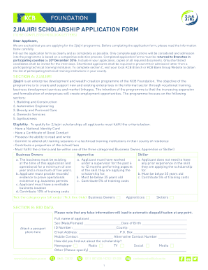 Kcb Tujiajiri Application  Form