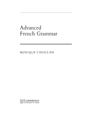 French Grammar PDF  Form